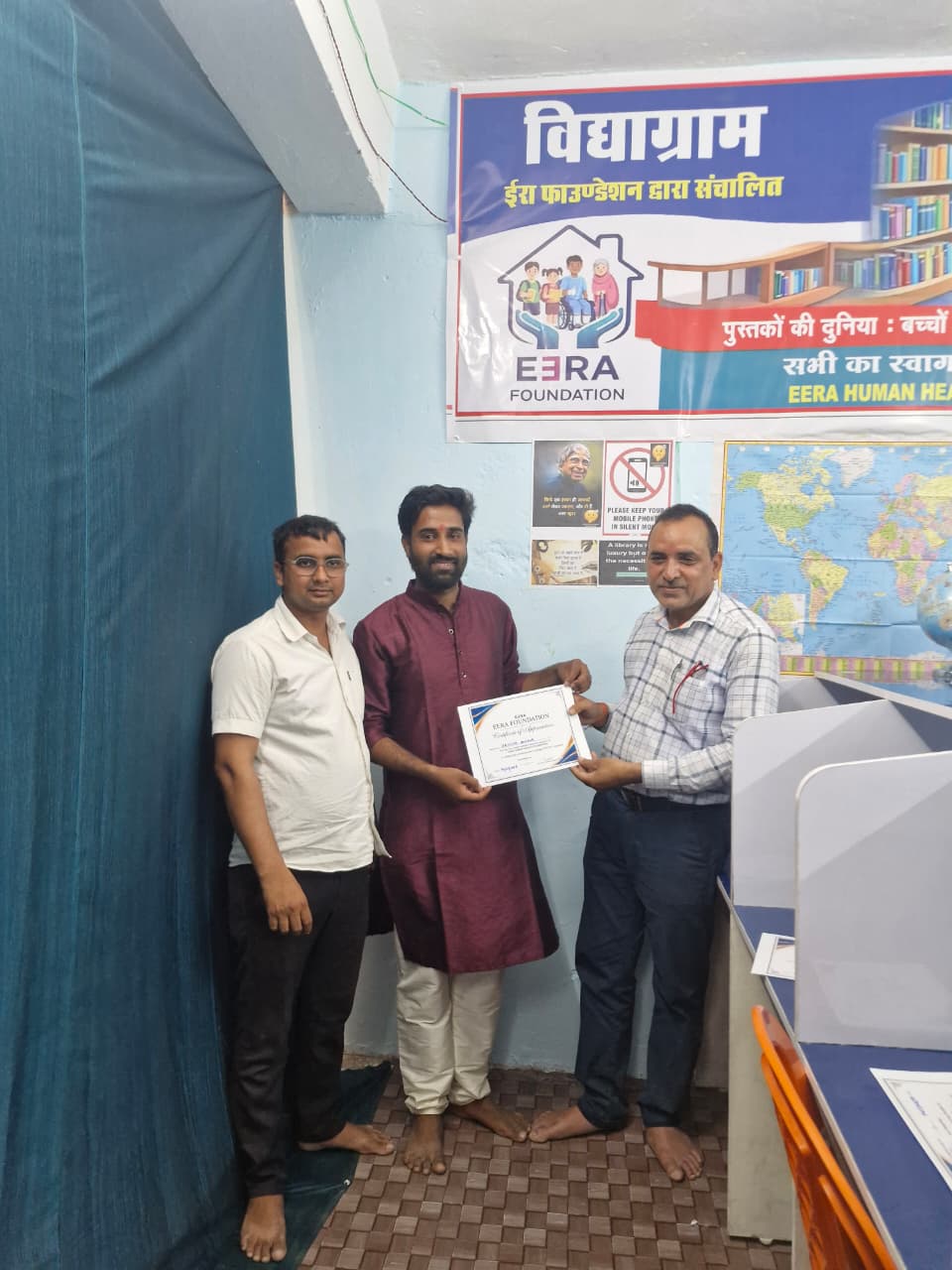 Certificate presentation at EERA Foundation